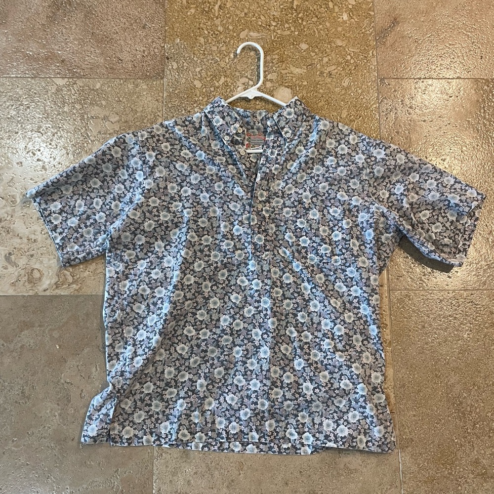 Reyn Spooner Light Blue Floral Button Down Shirt